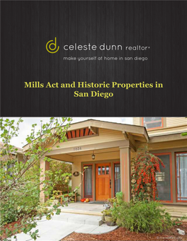 Mills Act and Historic Properties in San Diego