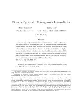 Financial Cycles with Heterogeneous Intermediaries