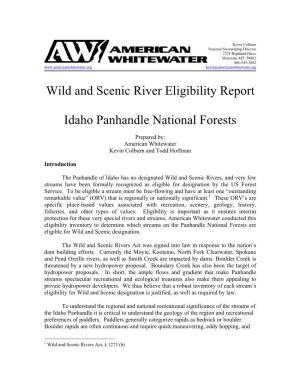 Wild and Scenic River Eligibility Report Idaho Panhandle National