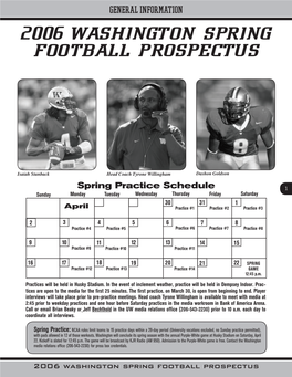 2006 Washington Spring Football Prospectus