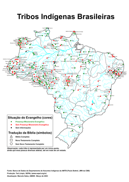 Mapa Tribos Do Brasil