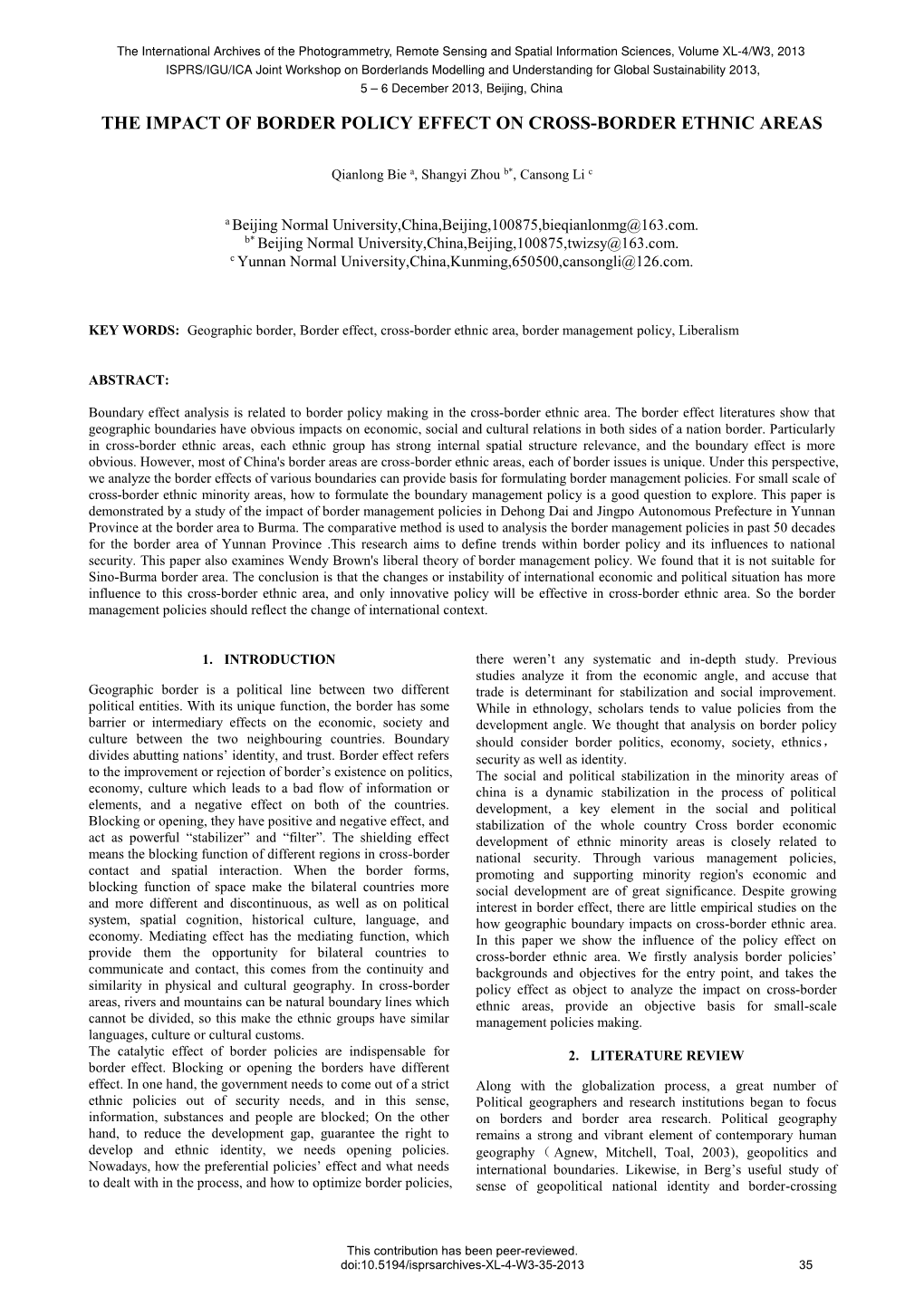 The Impact of Border Policy Effect on Cross-Border Ethnic Areas