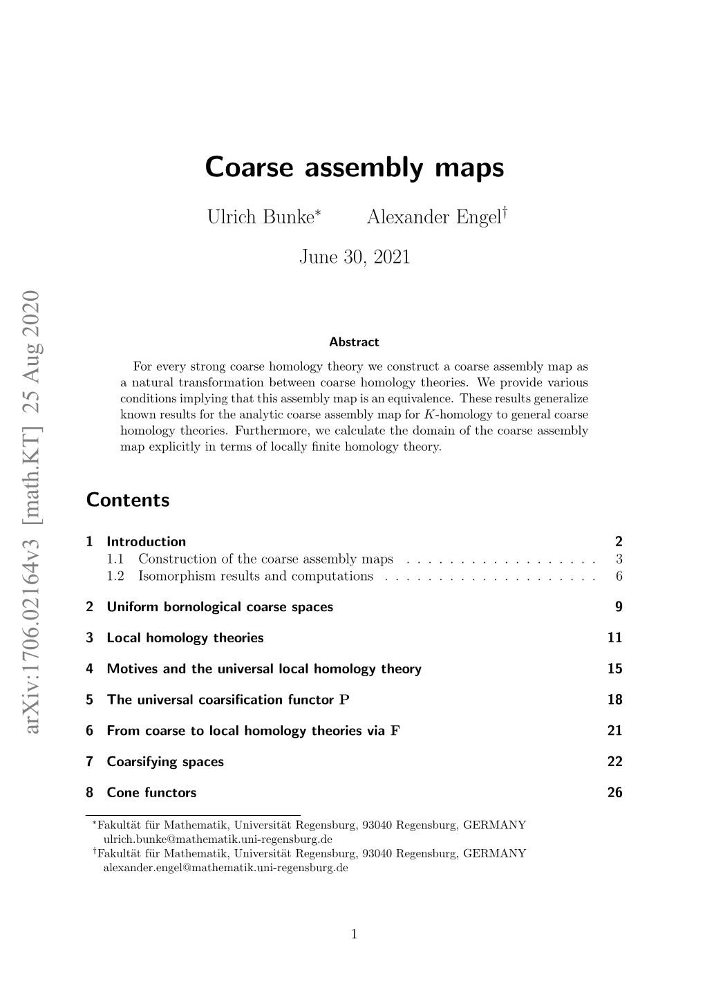 Coarse Assembly Maps
