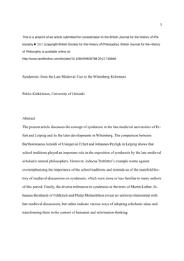 Philosophical Schools and Moral Psychology in Early 16Th Centur