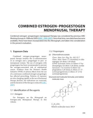 Combined Estrogen–Progestogen Menopausal Therapy