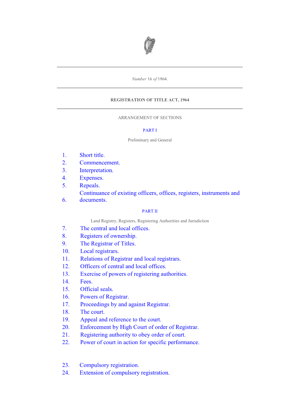 Registration of Title Act 1964