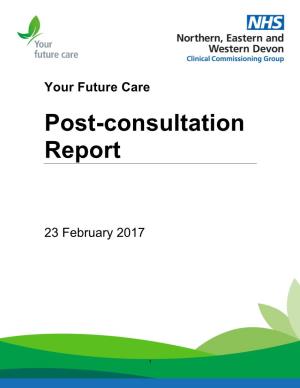Post-Consultation Report