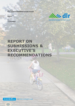 Report on Submissions & Executive's Recommendations