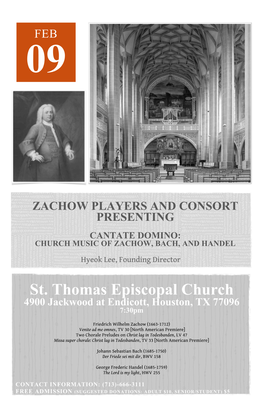 Church Music of Zachow, Bach, and Handel