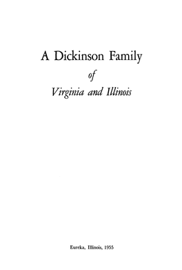 A Dickinson Family of Virginia and Illinois