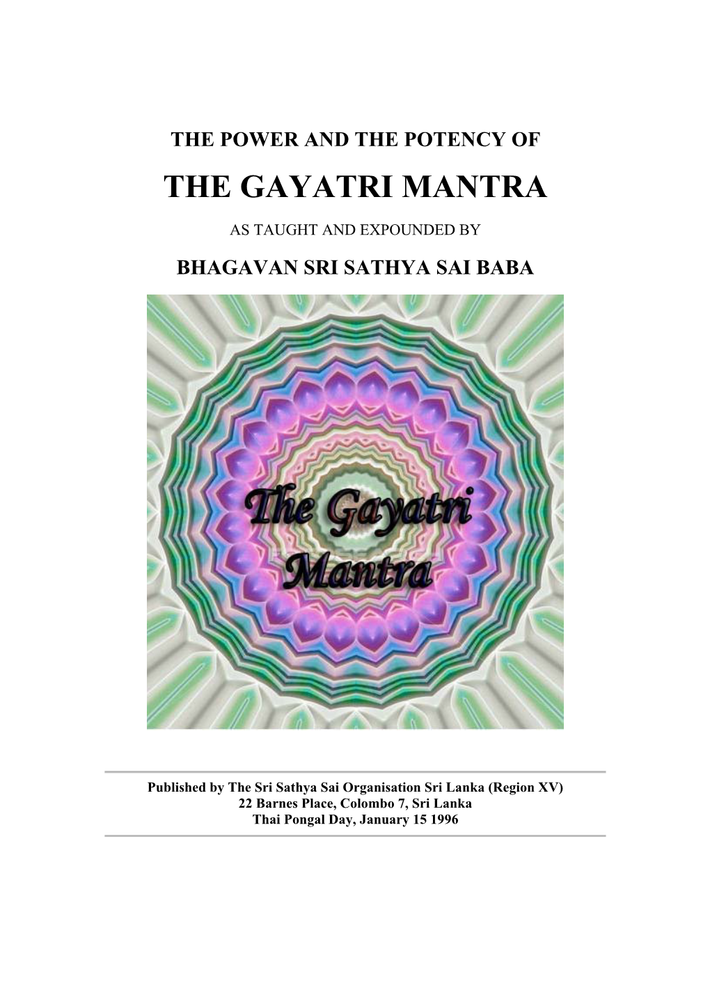 The Gayatri Mantra