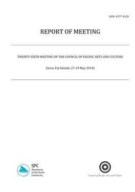 Report of Meeting