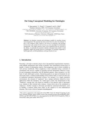 On Using Conceptual Modeling for Ontologies