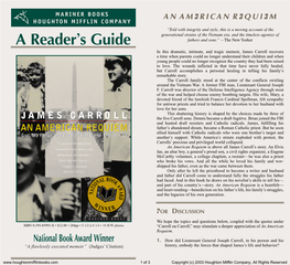 Reader's Guide for an American Requiem Published by Houghton