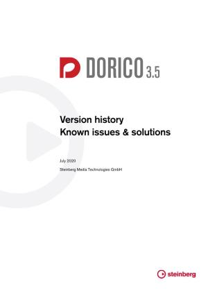 Dorico 3.5.10 Version History