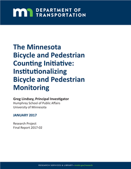 Institutionalizing Bicycle and Pedestrian Monitoring