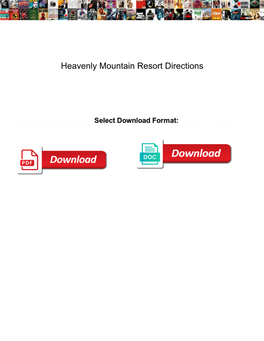 Heavenly Mountain Resort Directions