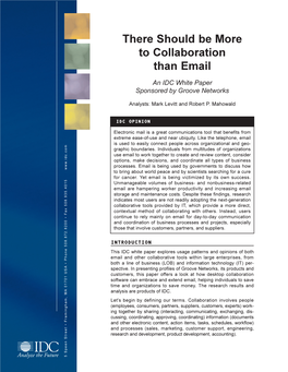 There Should Be More to Collaboration Than Email