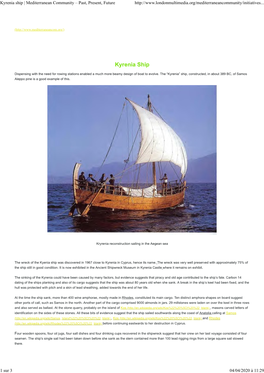 Kyrenia Ship | Mediterranean Community – Past, Present, Future