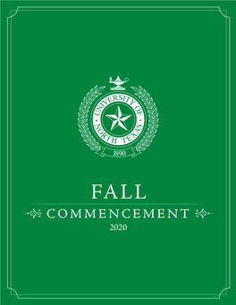 Download the Fall Commencement 2020 Program