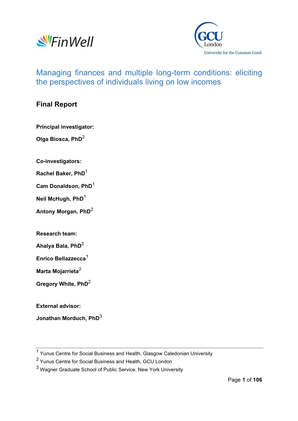 Managing Finances and Multiple Long-Term Conditions: Eliciting the Perspectives of Individuals Living on Low Incomes