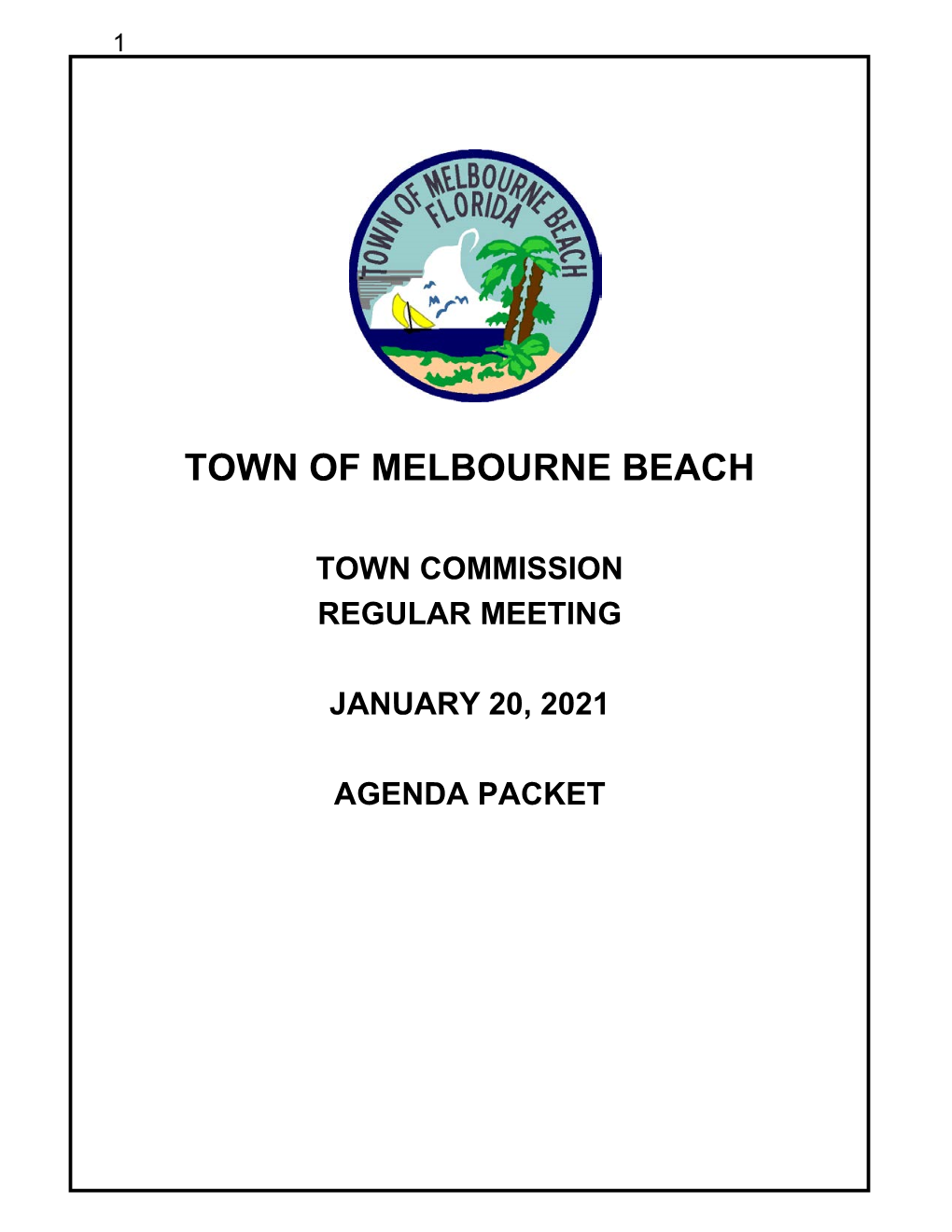 Regular Town Commission Meeting Agenda