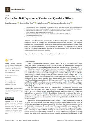 On the Implicit Equation of Conics and Quadrics Offsets