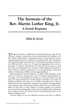 The Sermons of the Rev. Martin Luther King, Jr