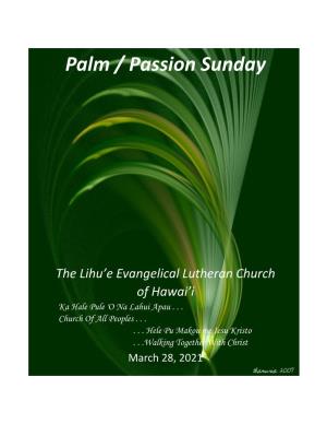 Palm / Passion Sunday