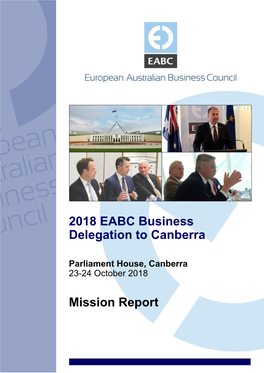 2018 EABC Business Delegation to Canberra Mission Report