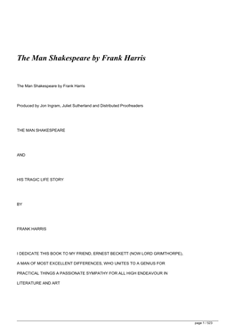 Download the Man Shakespeare