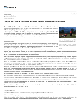 Despite Success, Somerville's Women's Football Team Deals with Injuries - Gate House