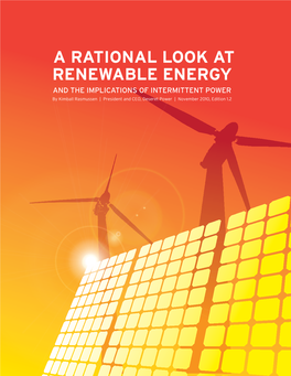 A Rational Look at Renewable Energy