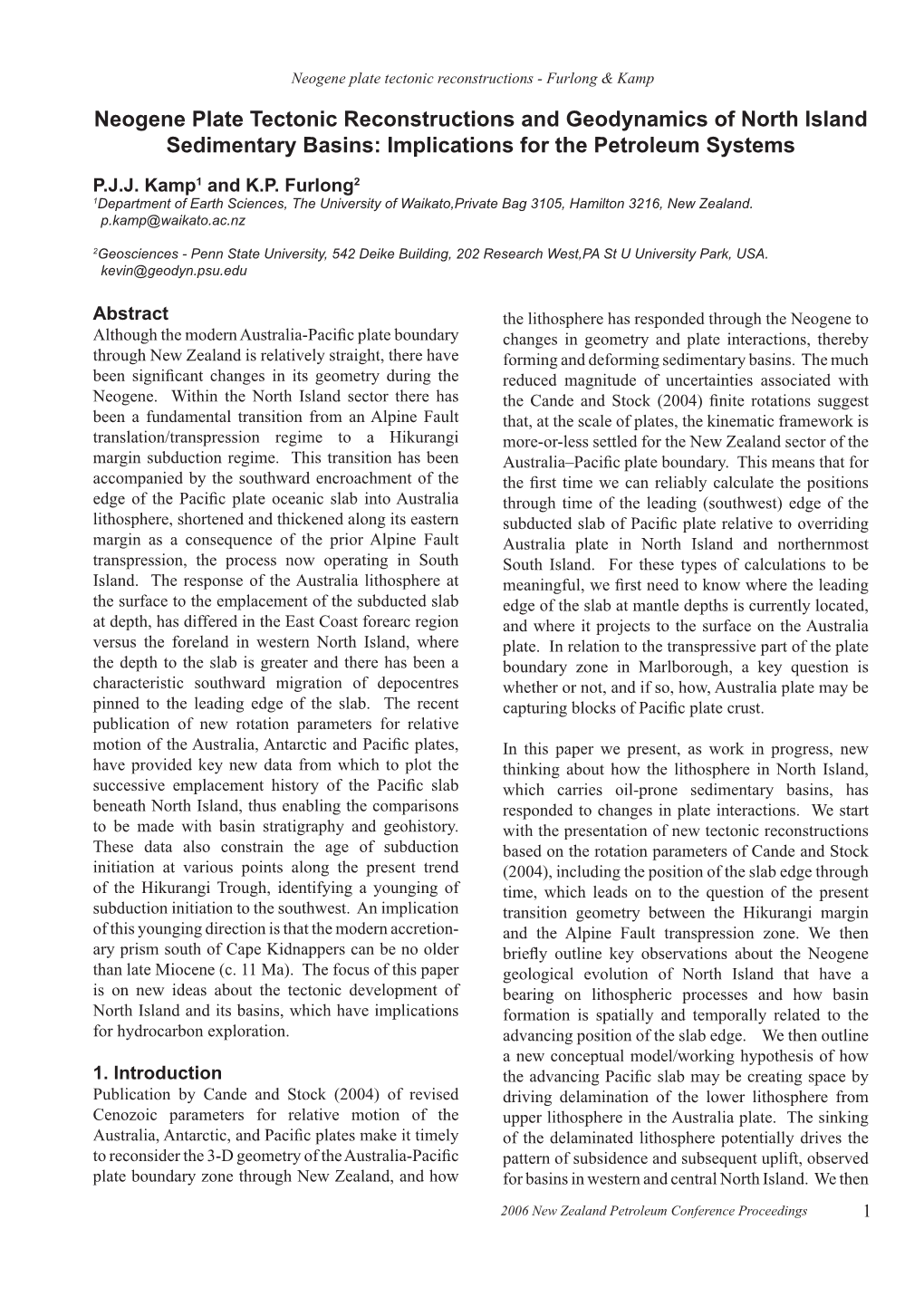 Neogene Plate Tectonic Reconstructions and Geodynamics of North Island Sedimentary Basins: Implications for the Petroleum Systems