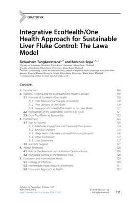 Integrative Ecohealth/One Health Approach for Sustainable Liver Fluke Control: the Lawa Model