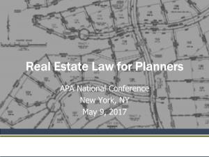 Real Estate Law for Planners