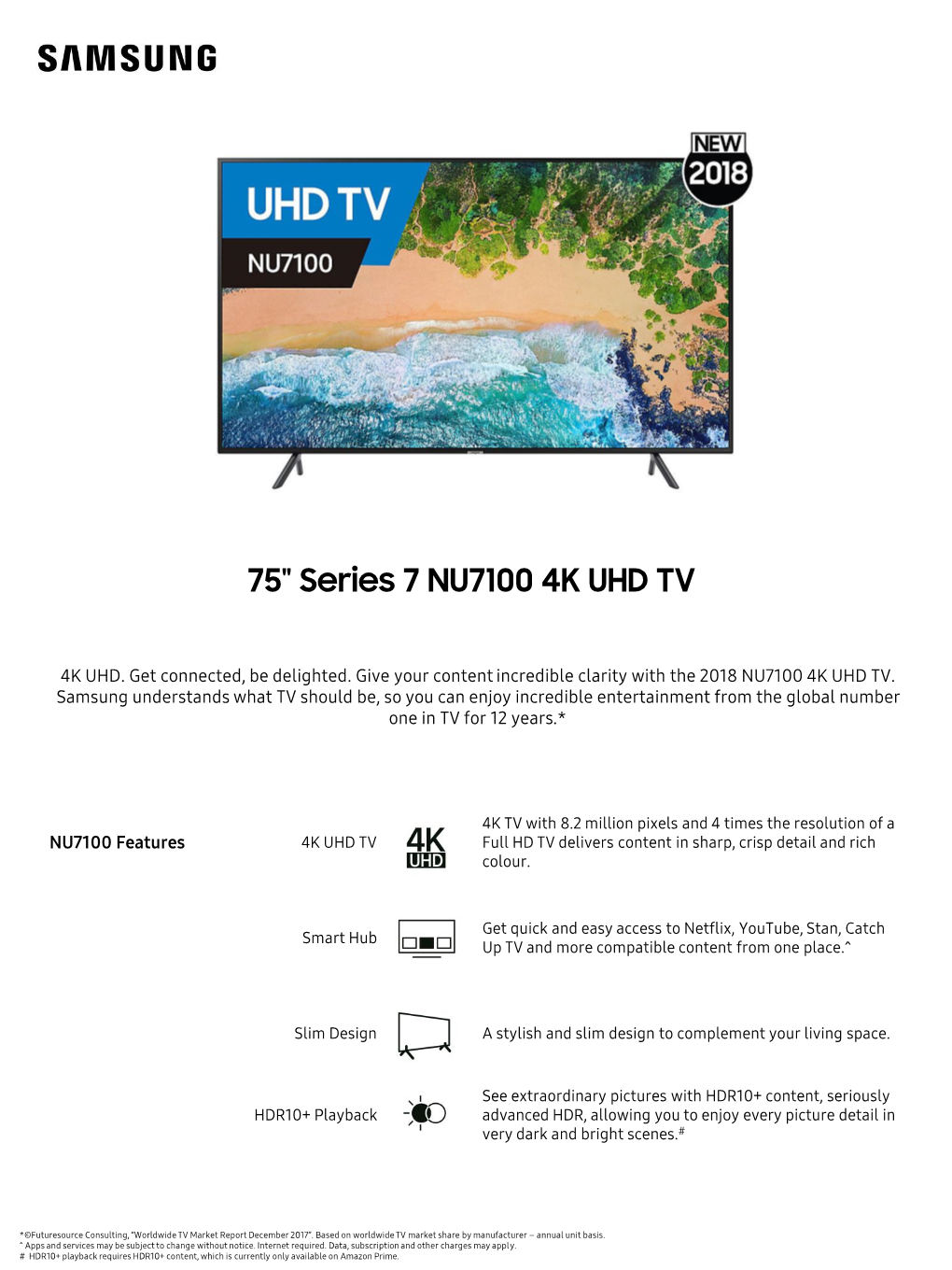 75" Series 7 NU7100 4K UHD TV