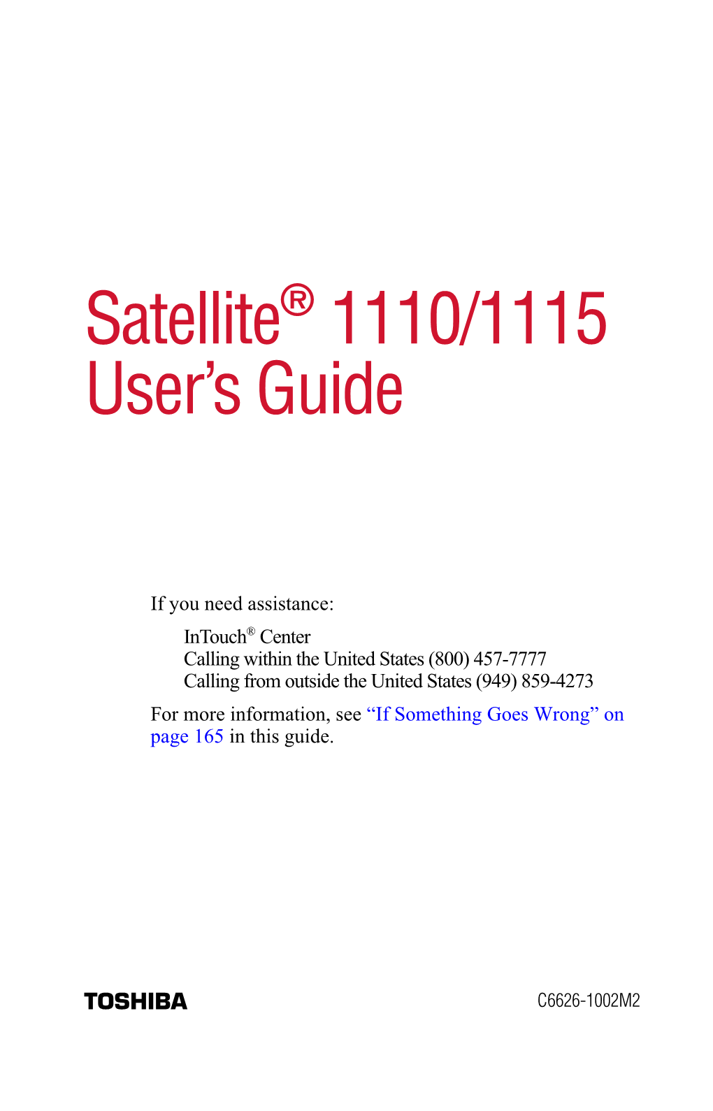 Satellite 1110/1115 User's Guide