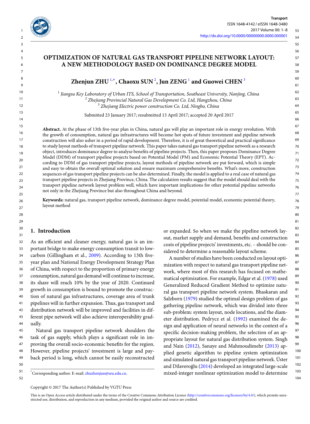 Optimization of Natural Gas Transport Pipeline Network Layout: a New Methodology Based on Dominance Degree Model