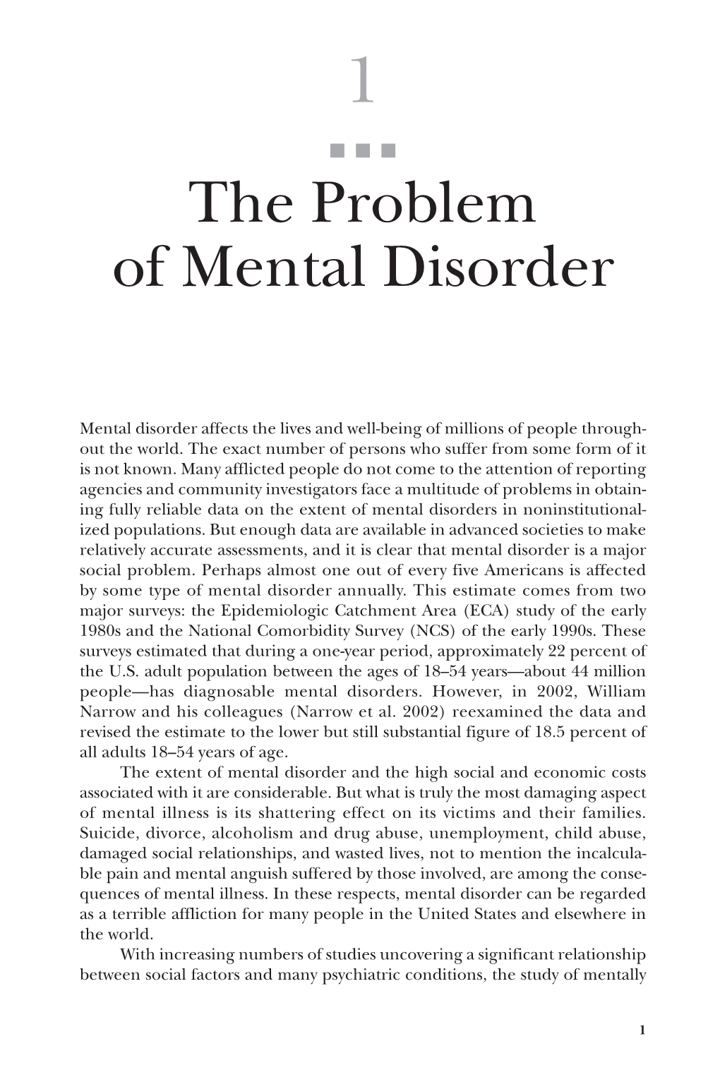 The Problem of Mental Disorder