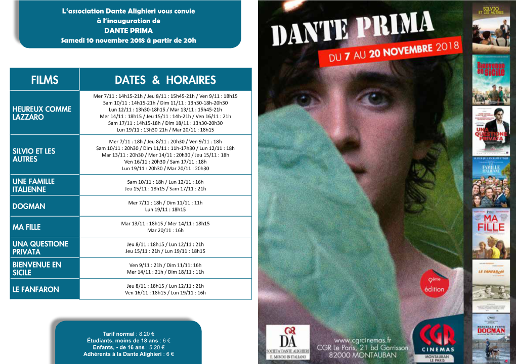 Films Dates & Horaires