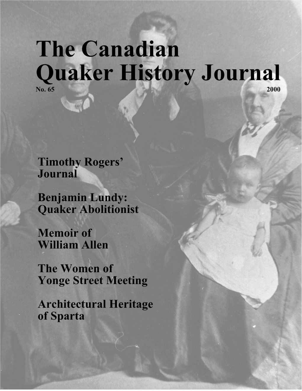 Timothy Rogers' Journal Benjamin Lundy: Quaker Abolitionist Memoir