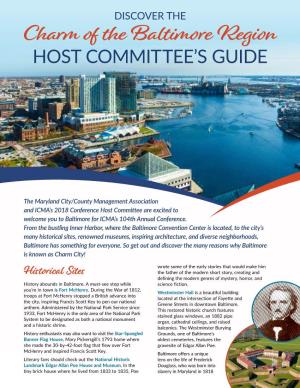 Charm of the Baltimore Region HOST COMMITTEE’S GUIDE