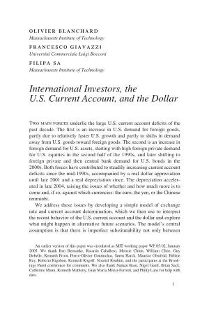 International Investors, the U.S. Current Account, and the Dollar