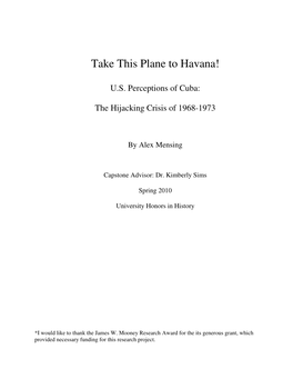 Take This Plane to Havana!