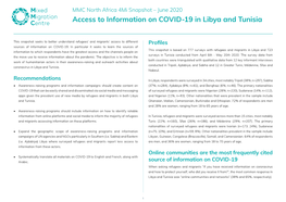 Access to Information on COVID-19 in Libya and Tunisia