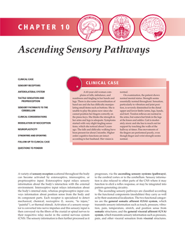 Ascending Sensory Pathways