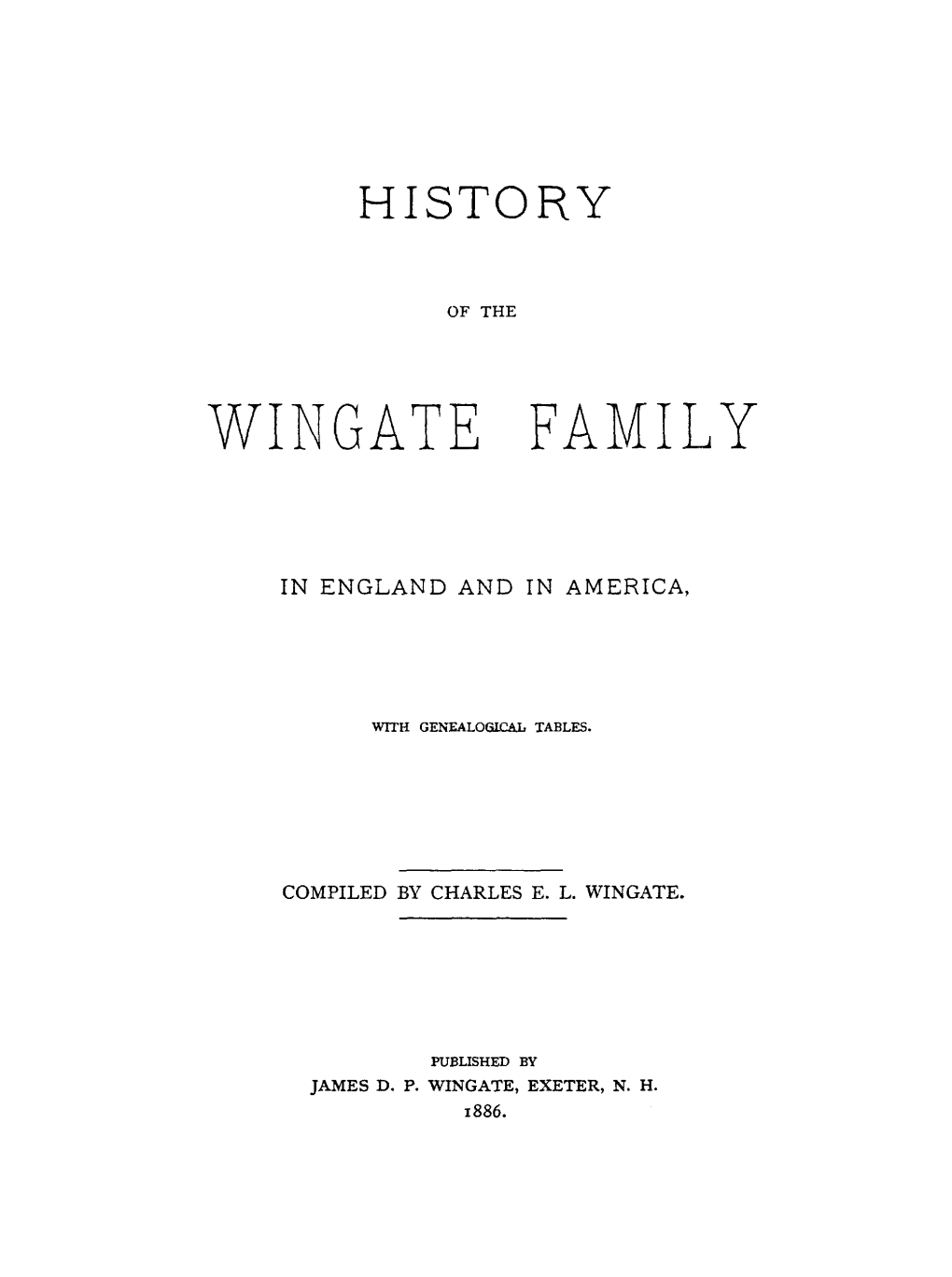 Wingate Family