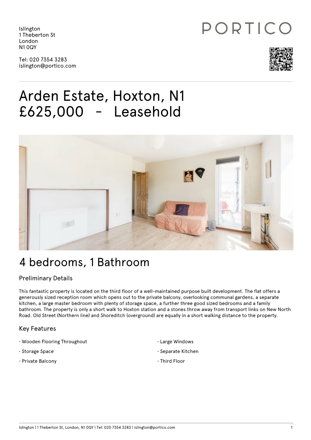 Arden Estate, Hoxton, N1 £625,000