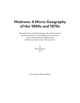 A Micro-Geography of the 1960S and 1970S
